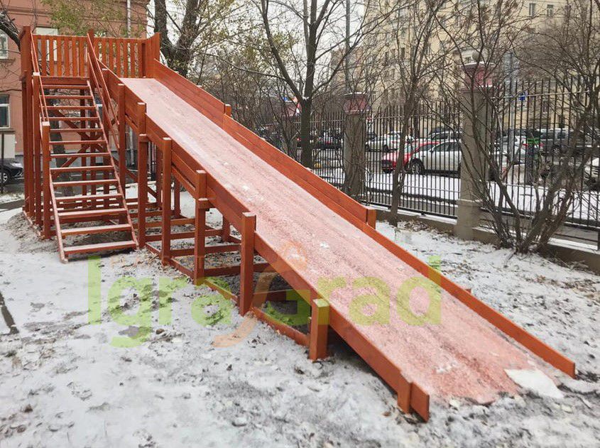 Зимняя горка Snow Fox скат 10 м