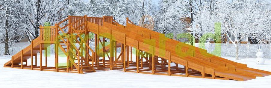 Зимняя горка Snow Fox 4 ската