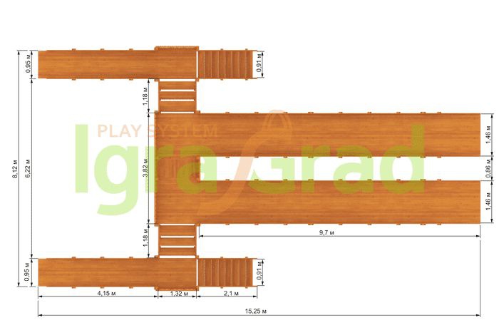 Зимняя горка Snow Fox 4 ската