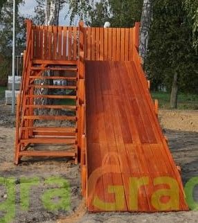 Детская деревянная зимняя горка Snow Fox скат 5,9 м