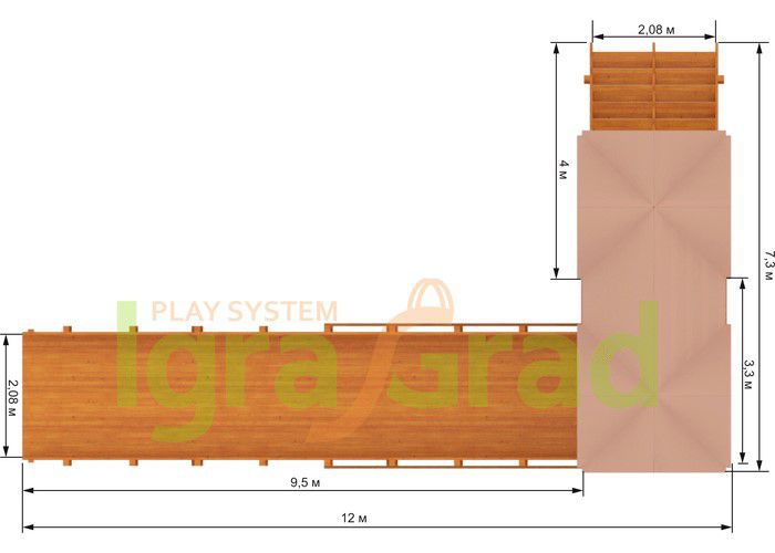 Зимняя горка Snow Fox Макси скат 10 м