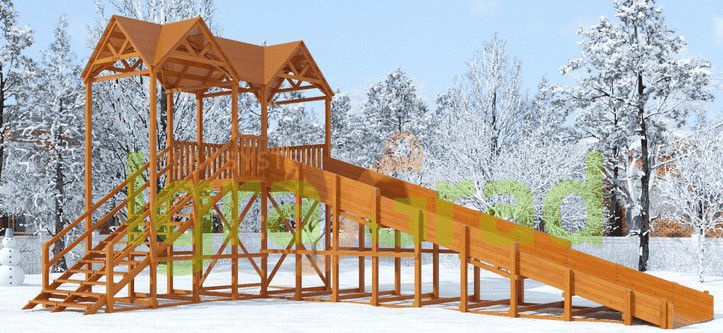 Зимняя горка Snow Fox Макси скат 10 м