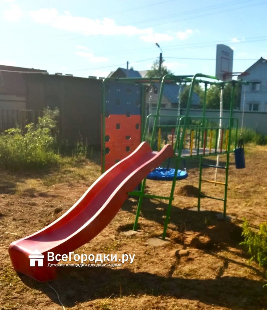 Детская спортивная площадка Формула здоровья Street 3 Smile салатовый радуга