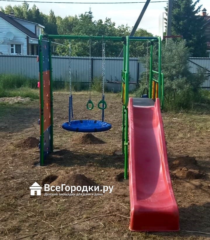 Детская спортивная площадка Формула здоровья Street 3 Smile салатовый радуга