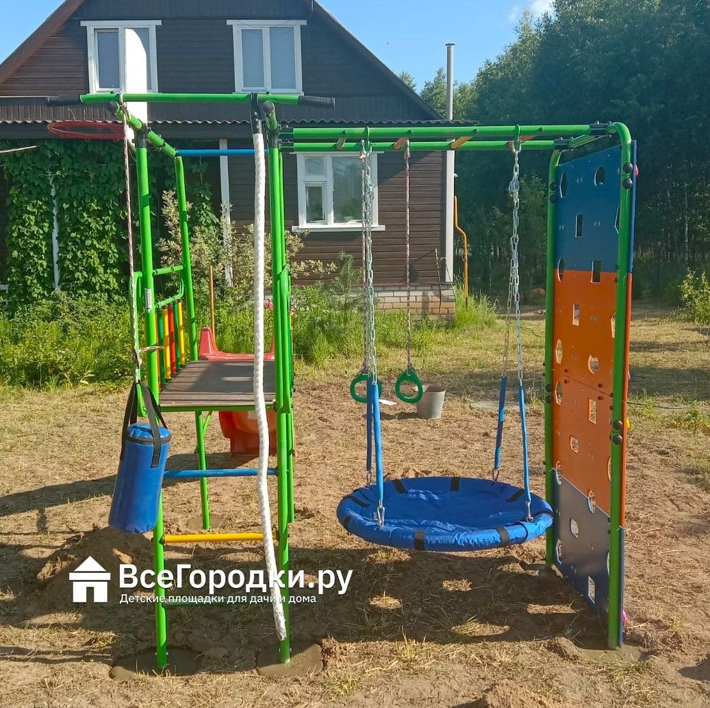 Детская спортивная площадка Формула здоровья Street 3 Smile салатовый радуга