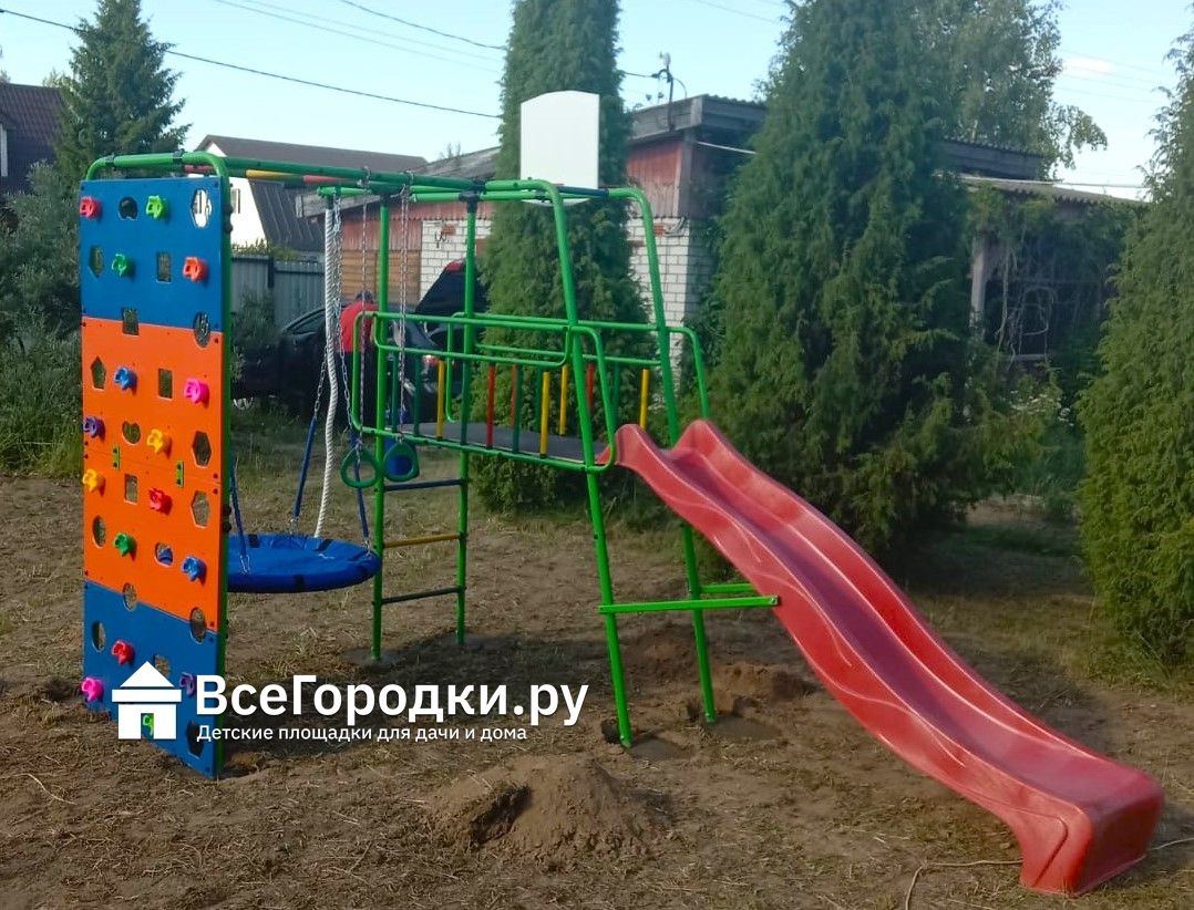 Детская спортивная площадка Формула здоровья Street 3 Smile салатовый радуга