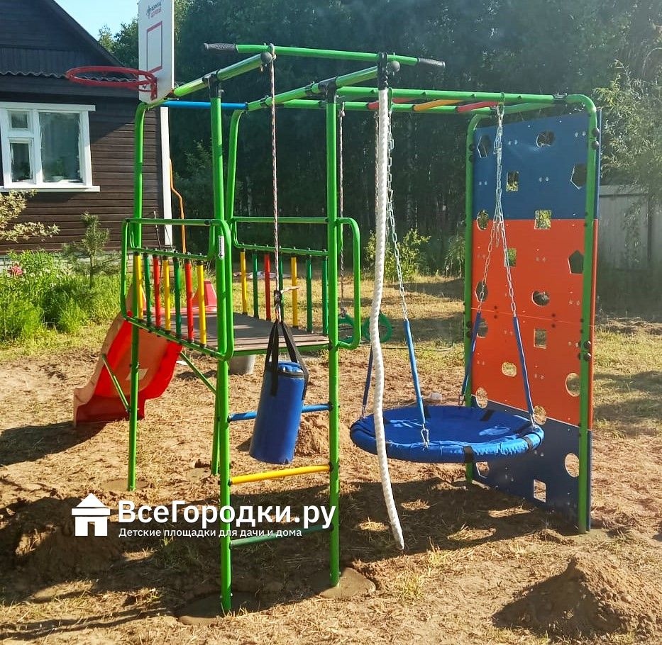 Детская спортивная площадка Формула здоровья Street 3 Smile салатовый радуга