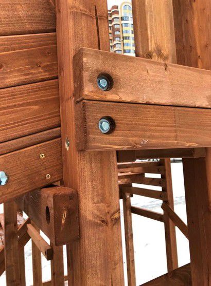 Зимняя Деревянная горка MoyDvor SWAN-1