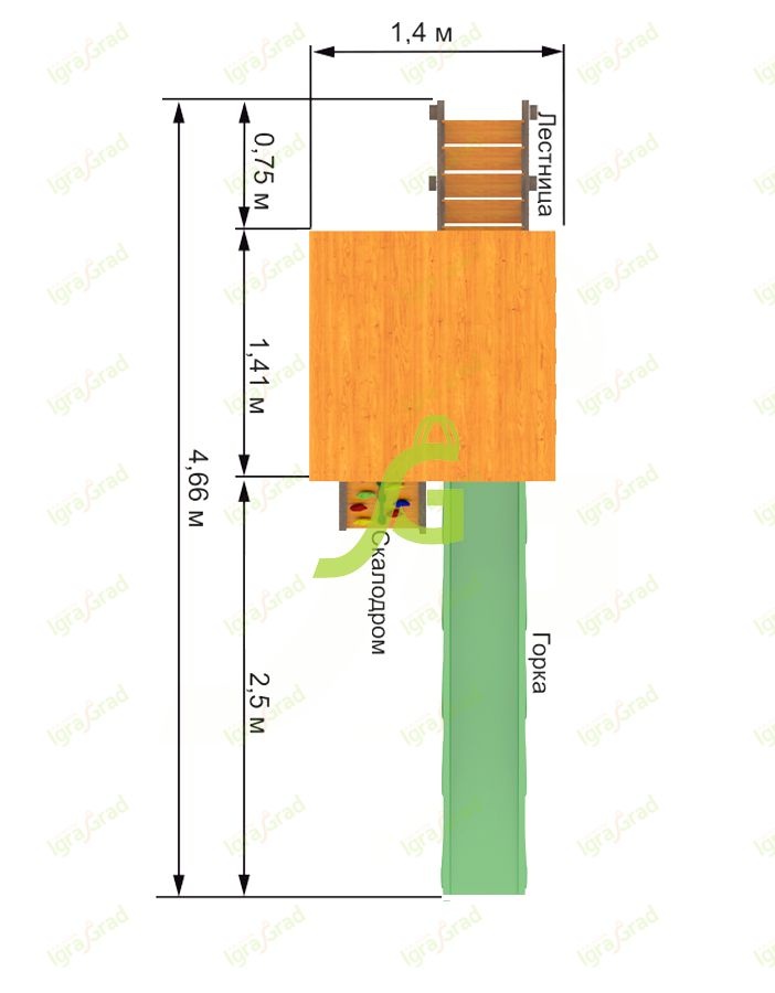 Детская игровая площадка Igragrad Панда Фани Tower скалодром