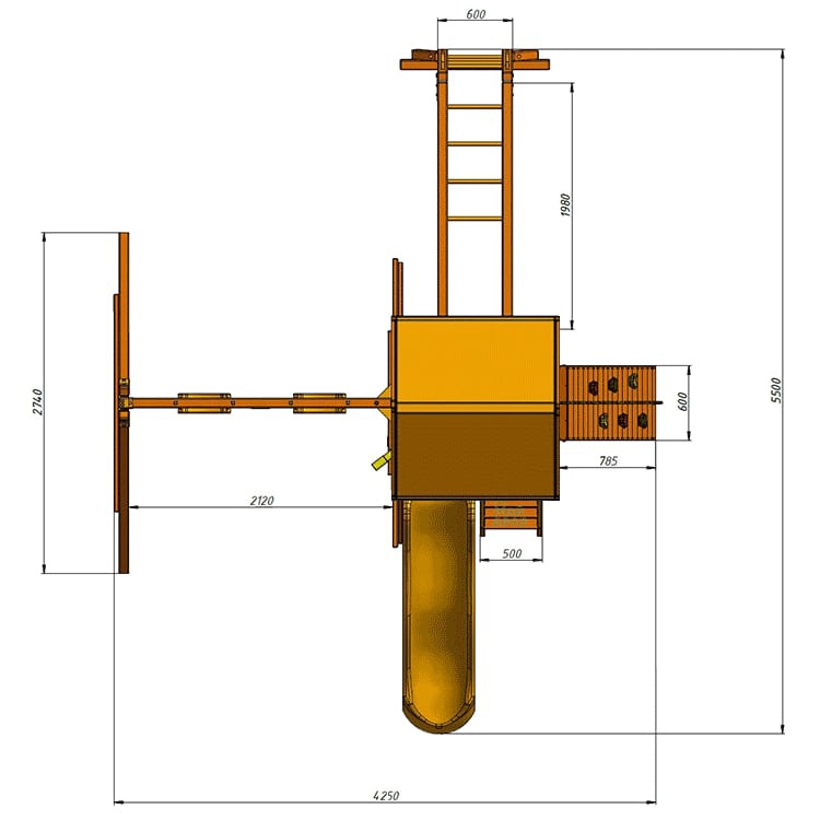 Детская деревянная площадка MoyDvor Версаль с рукоходом