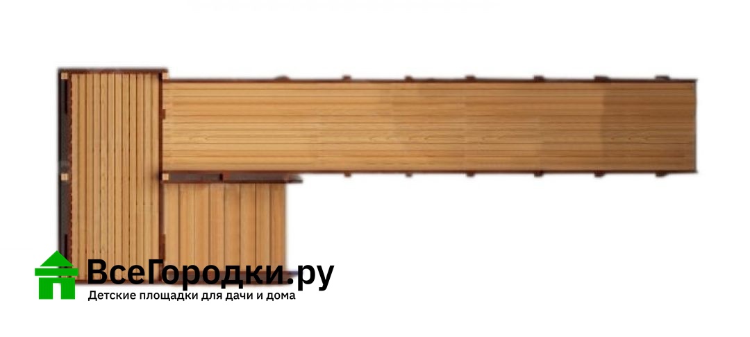 Зимняя деревянная игровая горка Савушка Зима-6