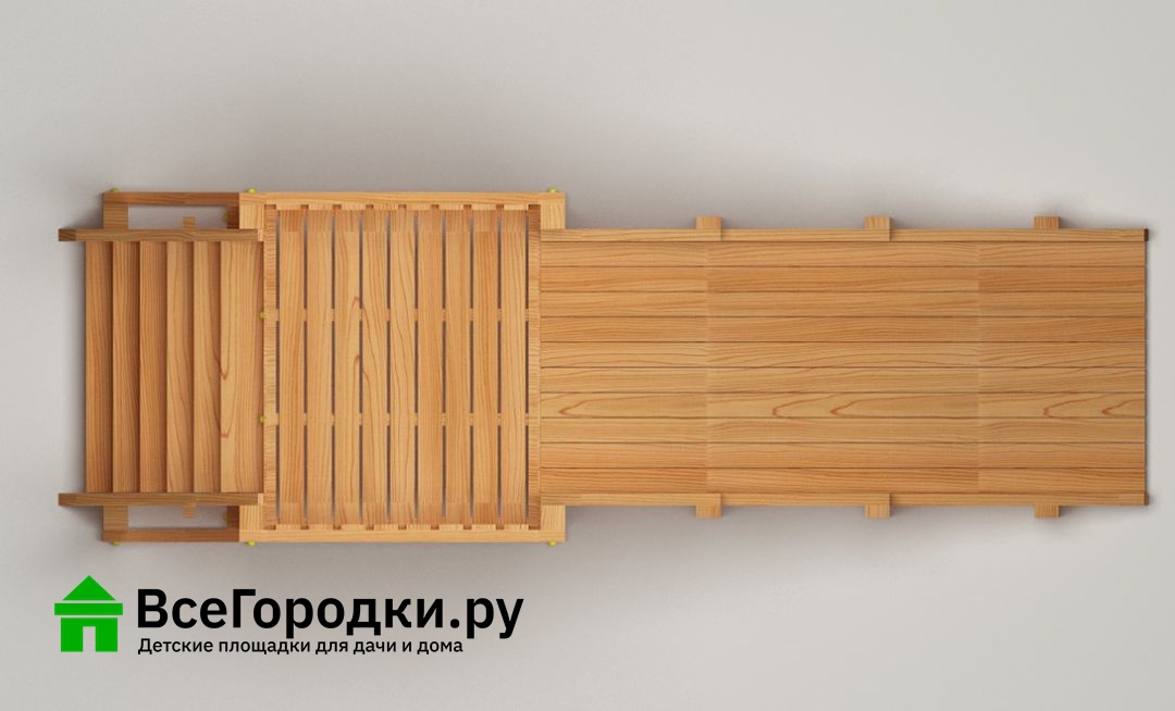 Зимняя деревянная игровая горка Савушка Зима Wood-1