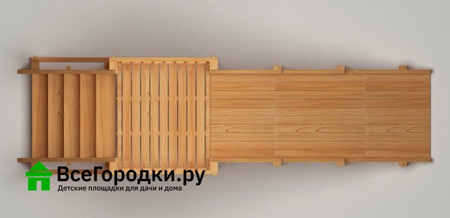 Зимняя деревянная игровая горка Савушка Зима Wood-2