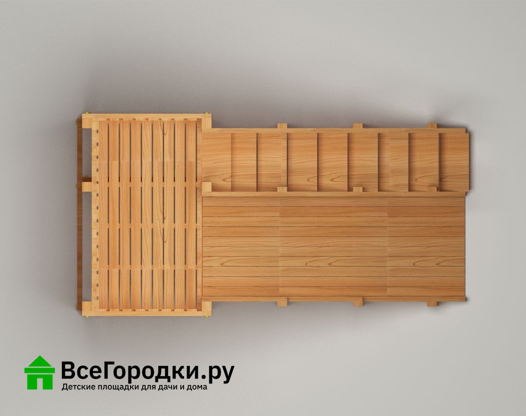Зимняя деревянная игровая горка Савушка Зима Wood-3