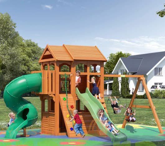 Детская игровая площадка Igragrad Клубный домик 3 с трубой