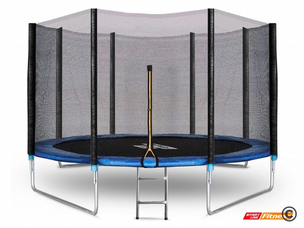 Батут StartLine 12 футов с внешней сеткой и лестницей