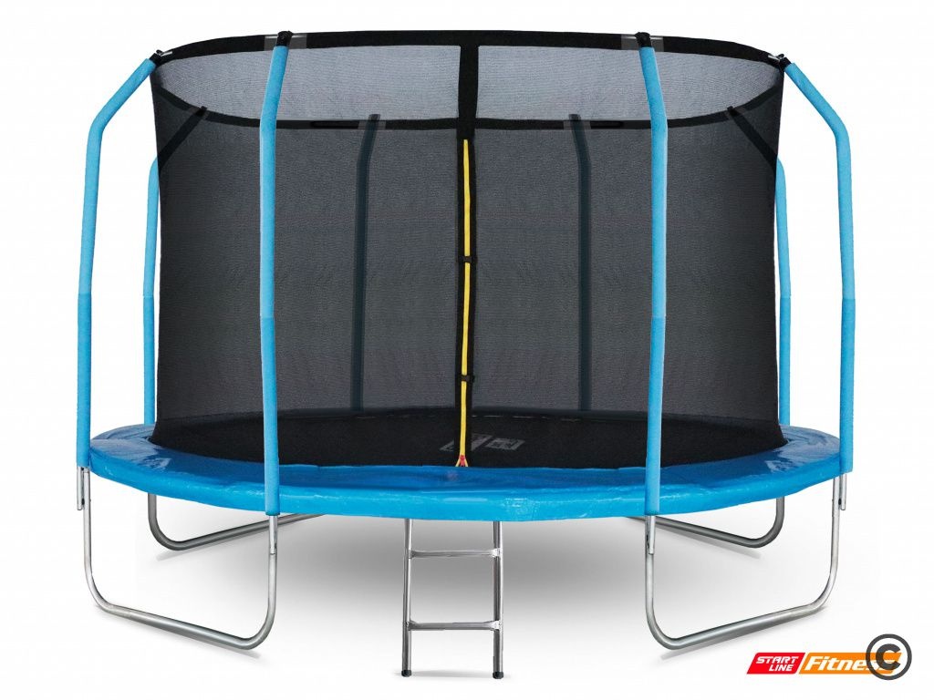 Батут StartLine 12 футов с внутренней сеткой и лестницей