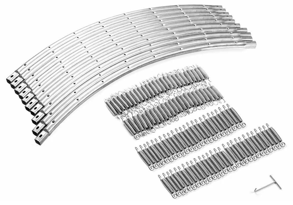 Батут Atlas Sport 374 см (12 ft) с внутренней сеткой и лестницей BLUE