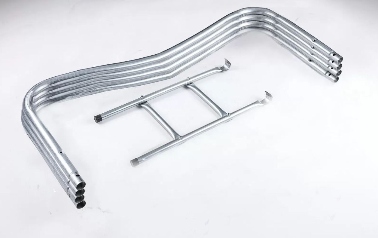 Батут Atlas Sport 374 см (12 ft) с внутренней сеткой и лестницей GREEN