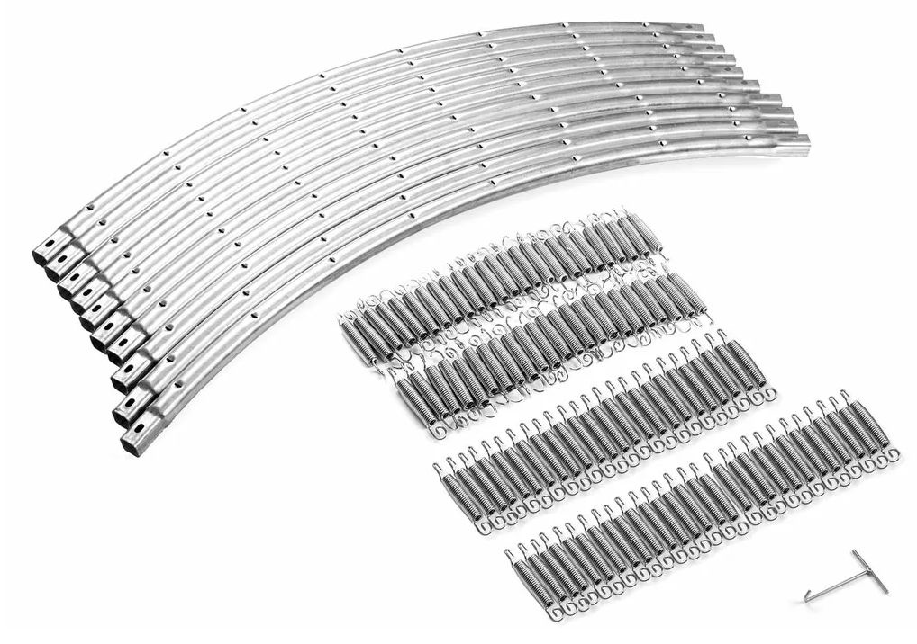 Батут Atlas Sport 374 см (12 ft) с внутренней сеткой и лестницей GREEN