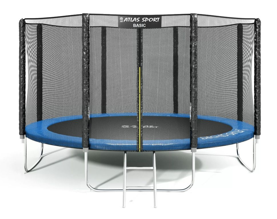 Батут Atlas Sport 435 см (14ft) PRO (усиленные опоры) BLUE