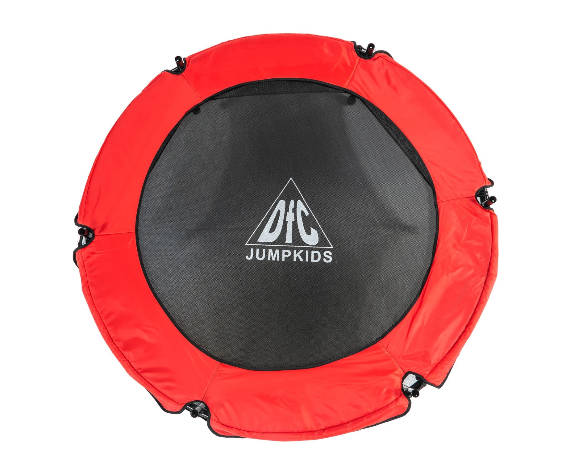 Батут DFC JUMP KIDS 55 красный с желто-синими стойками