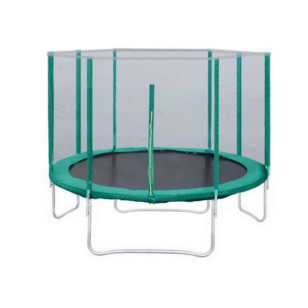 Батут с защитной сеткой Trampoline 12 диаметр 3.7 м зелёный