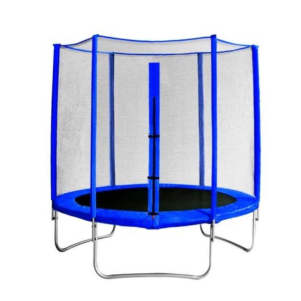 Батут с защитной сеткой Trampoline 8 диаметр 2.4 м синий