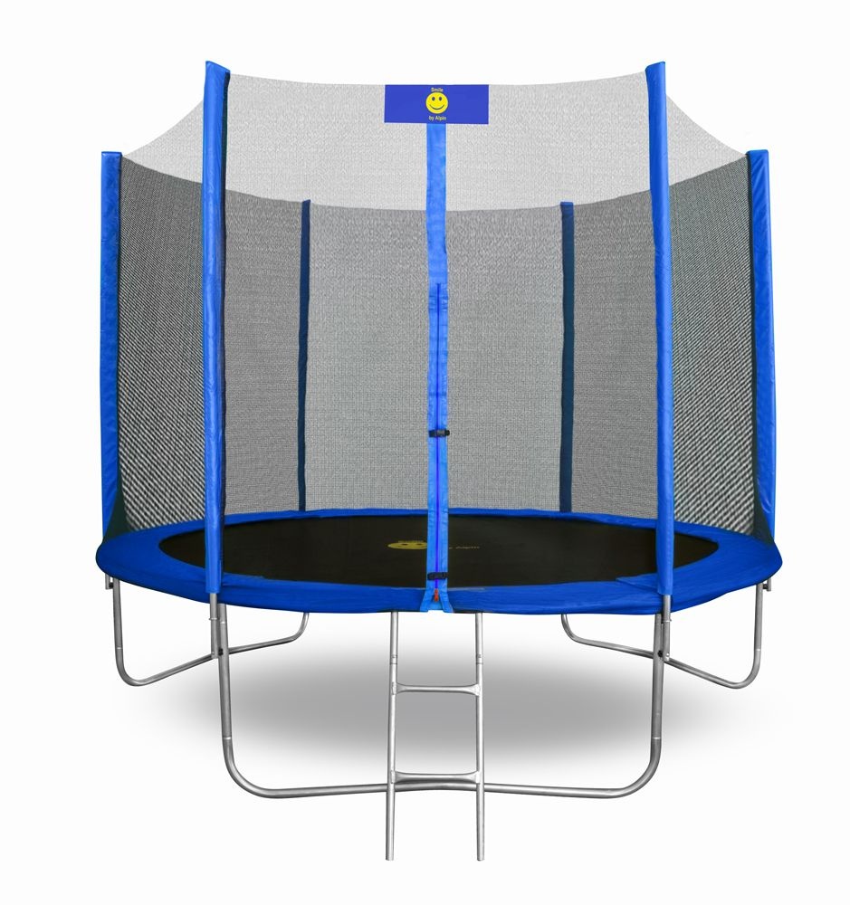Батут Smile outside синий 10ft с защитной сеткой и лестницей