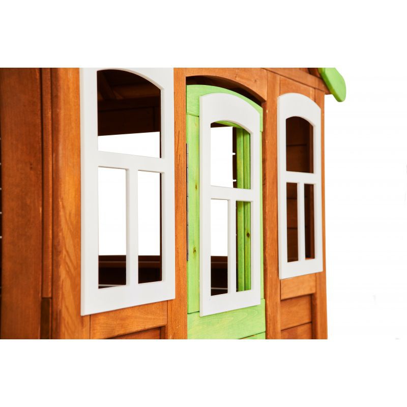 Детский домик Можга Цветочный c кухней и цветочницами