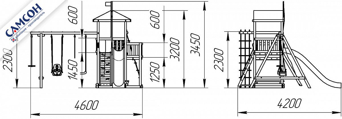 Детская деревянная игровая площадка Самсон Бретань