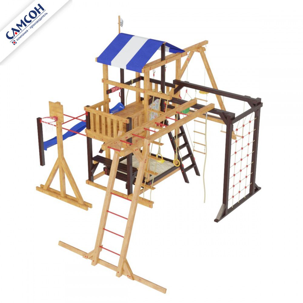 Детская деревянная игровая площадка Самсон Бретань Семейная