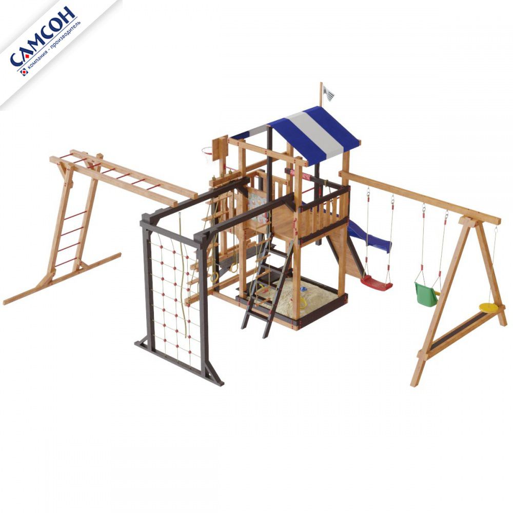 Детская деревянная игровая площадка Самсон Бретань Семейная