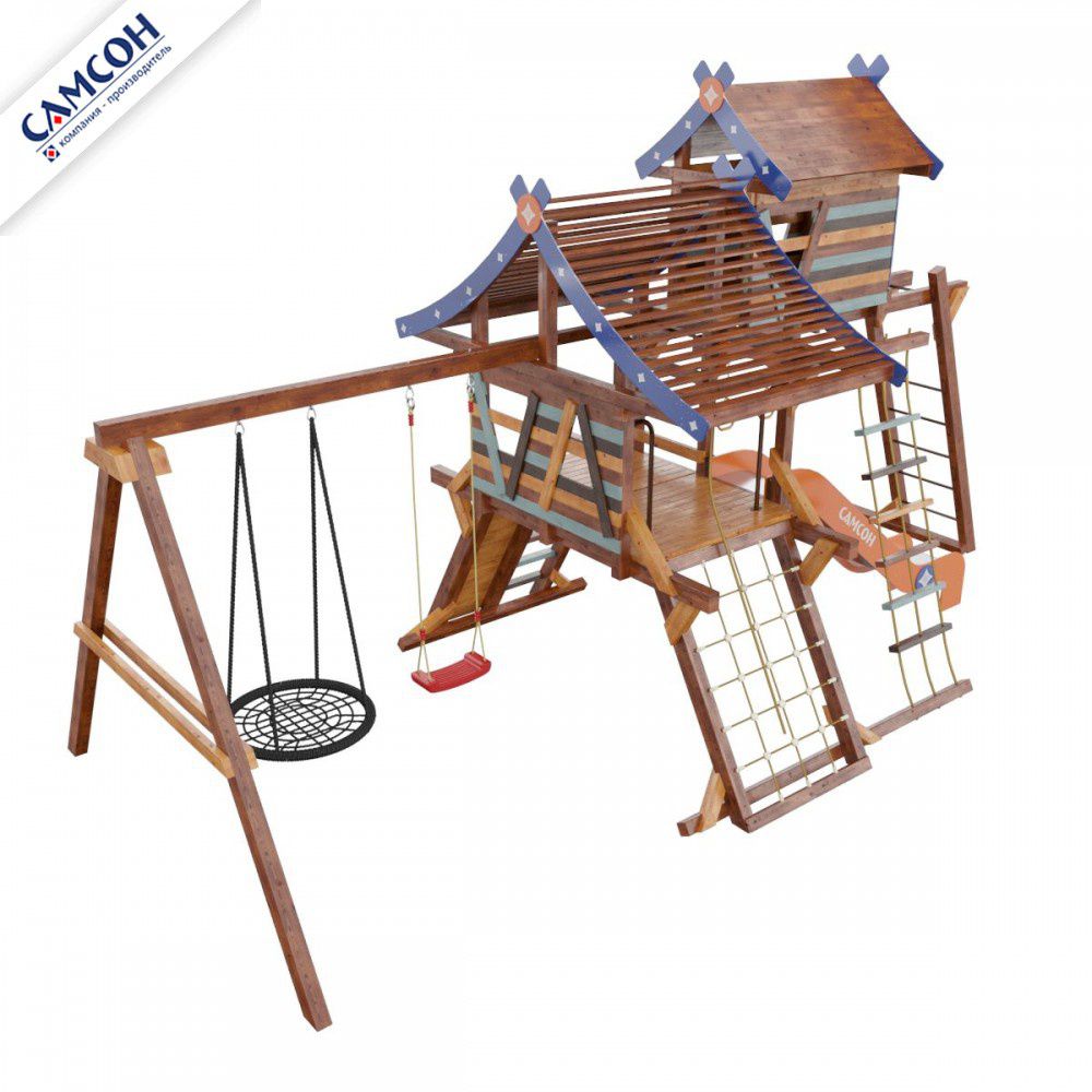 Детская деревянная игровая площадка Самсон Хижина Аквитания