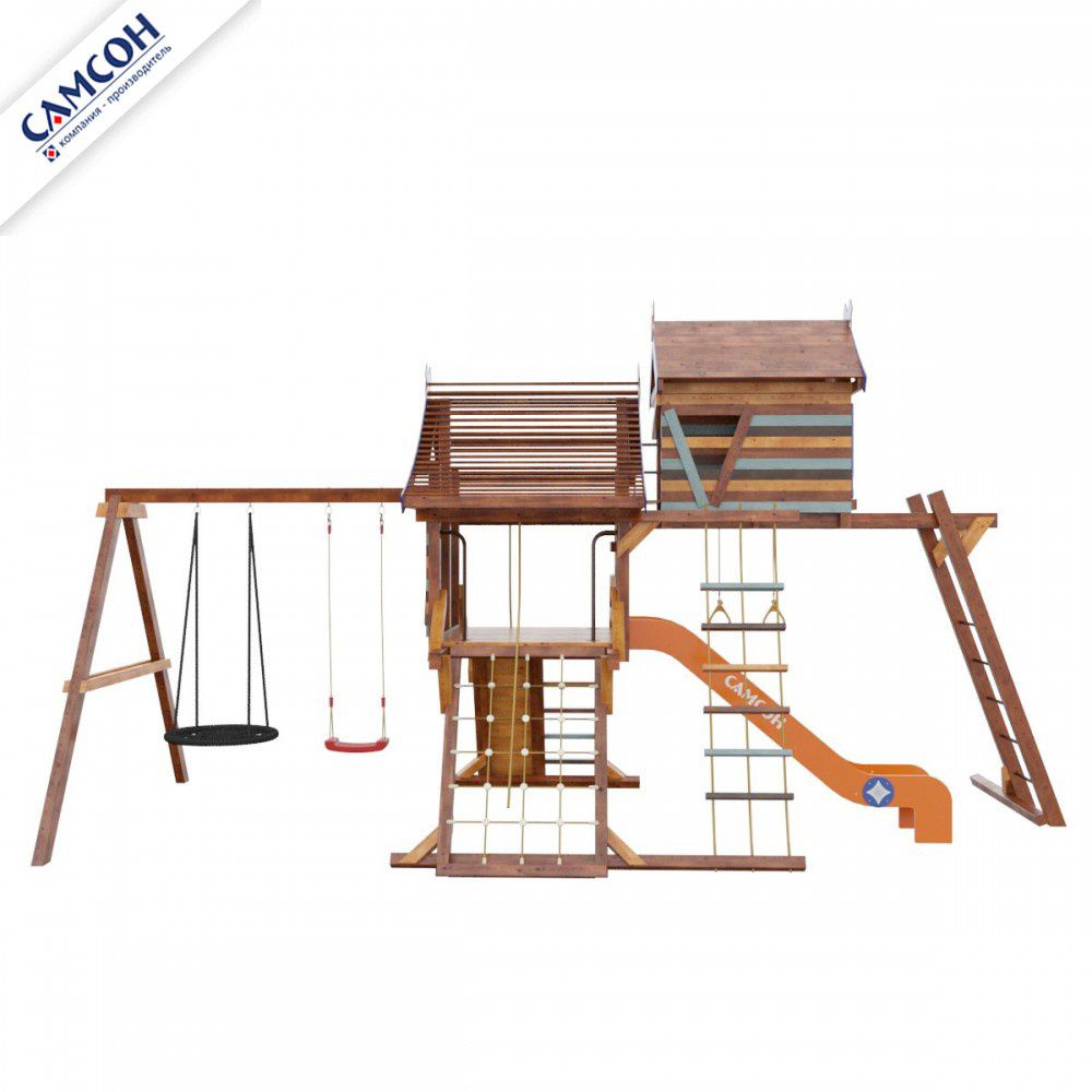 Детская деревянная игровая площадка Самсон Хижина Аквитания