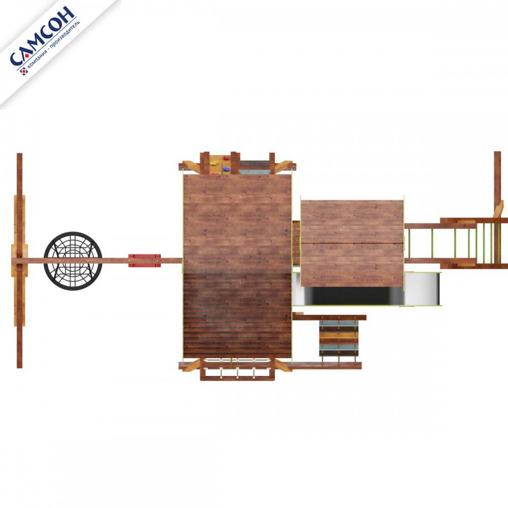 Детская деревянная игровая площадка Самсон Хижина Аквитания