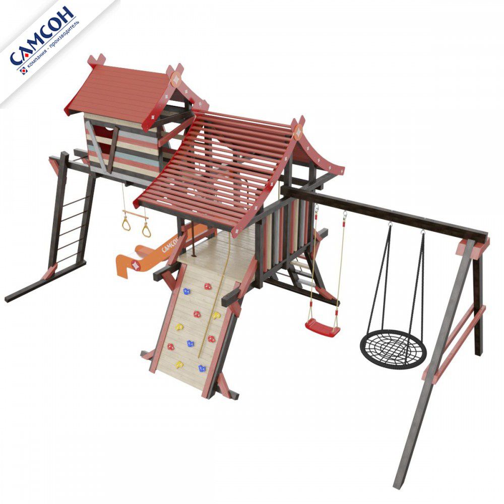 Детская деревянная игровая площадка Самсон Хижина Корсика