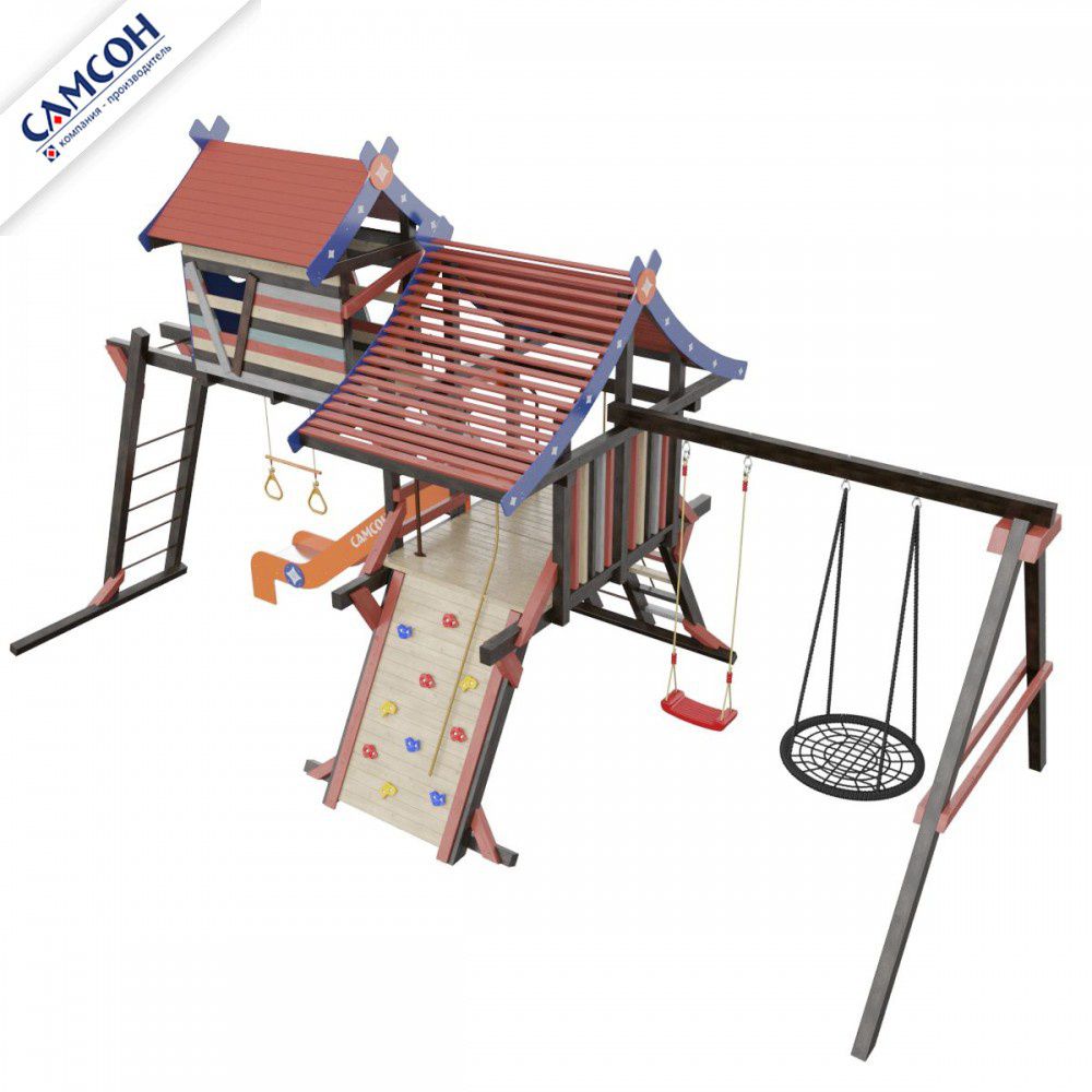 Детская деревянная игровая площадка Самсон Хижина Корсика