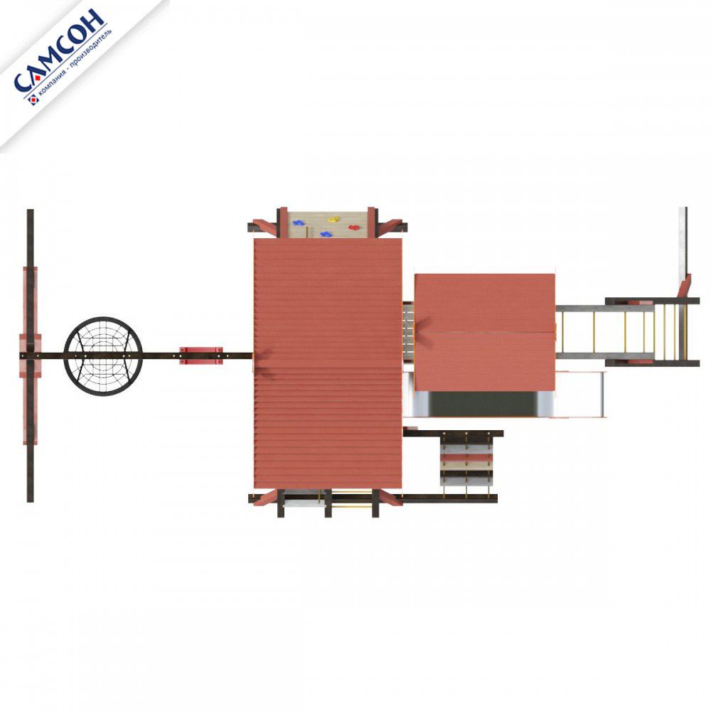 Детская деревянная игровая площадка Самсон Хижина Корсика