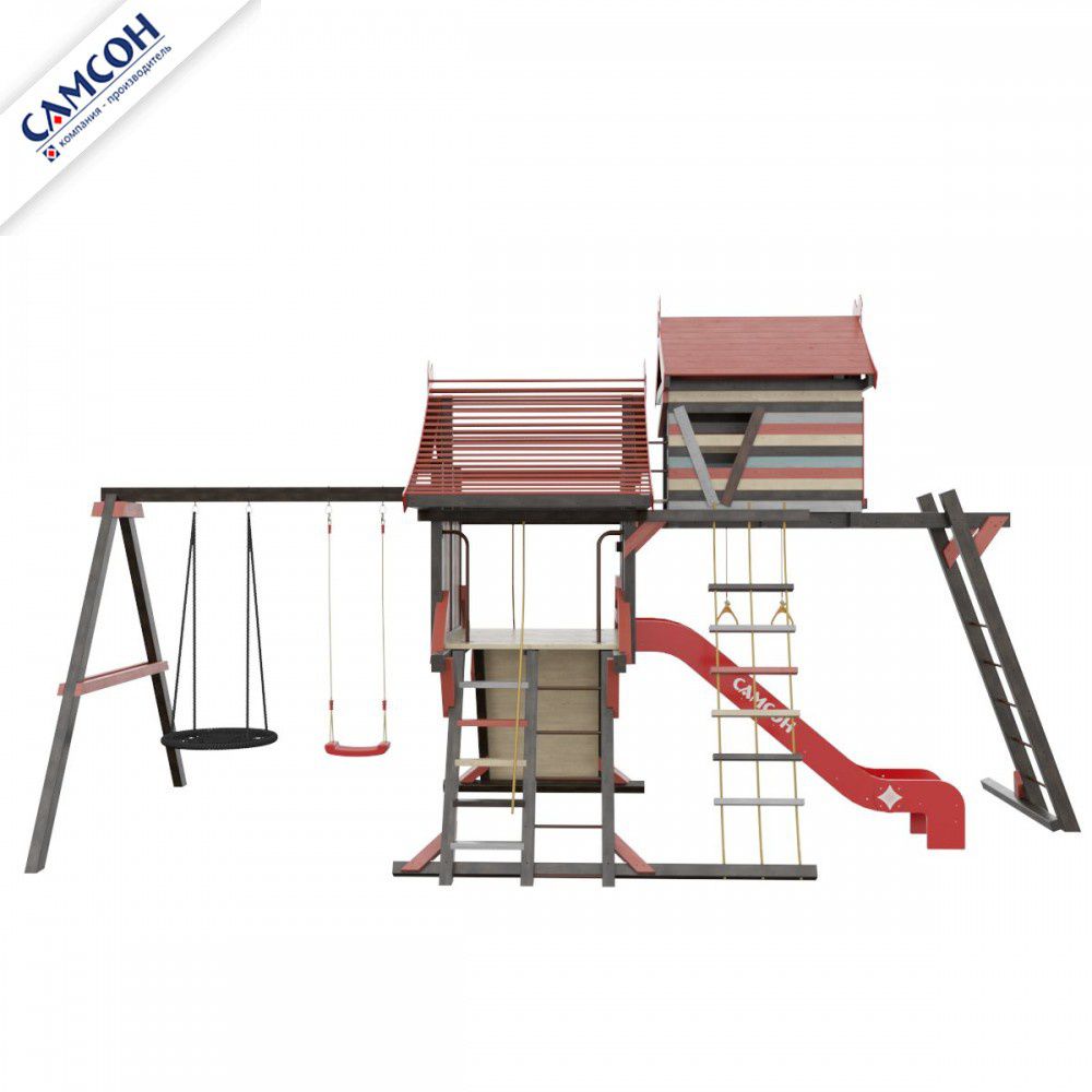 Детская деревянная игровая площадка Самсон Хижина Корсика