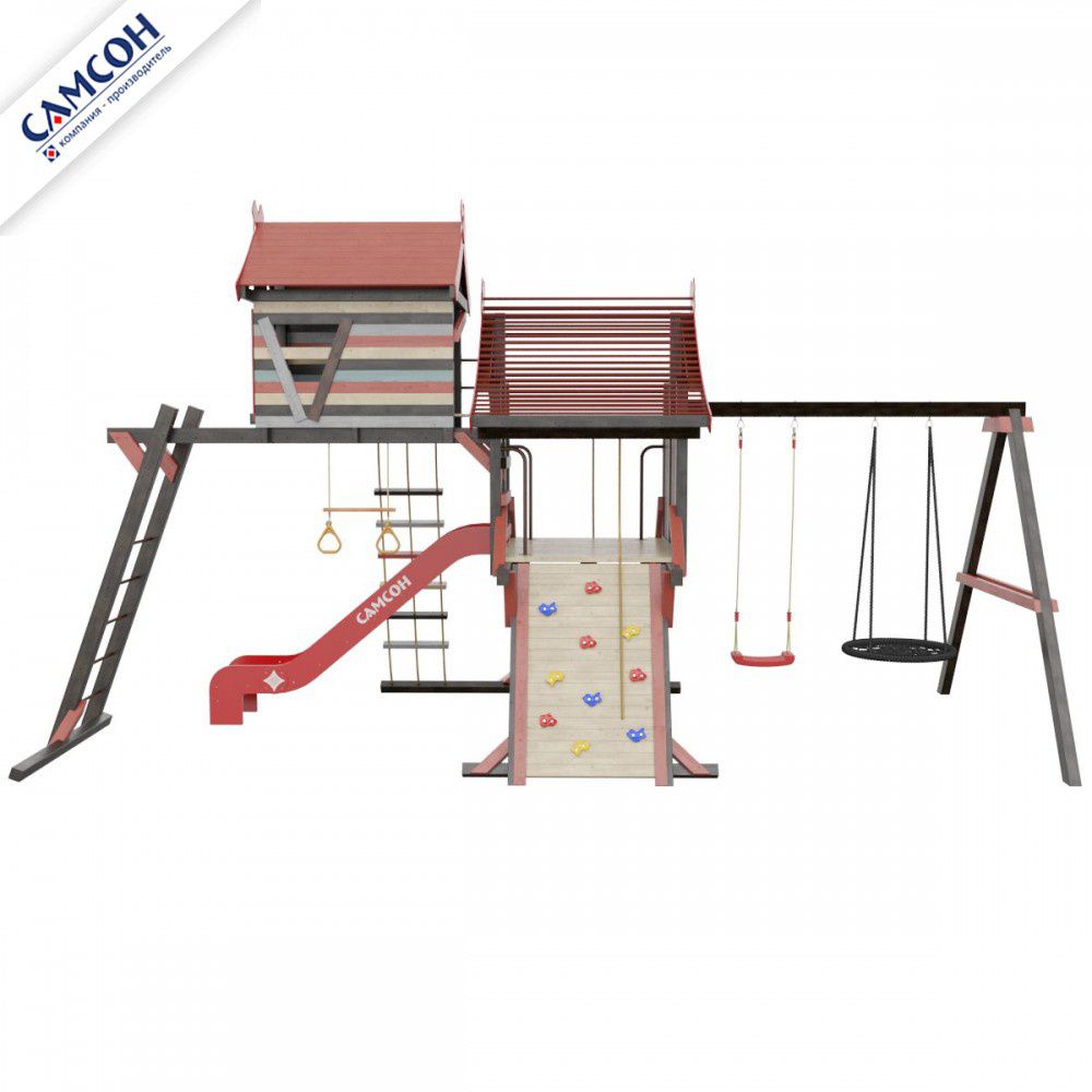 Детская деревянная игровая площадка Самсон Хижина Корсика