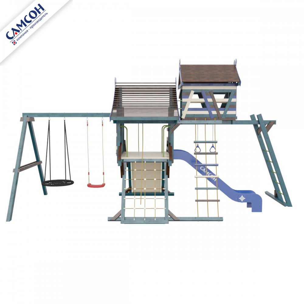 Детская деревянная игровая площадка Самсон Хижина Санторини