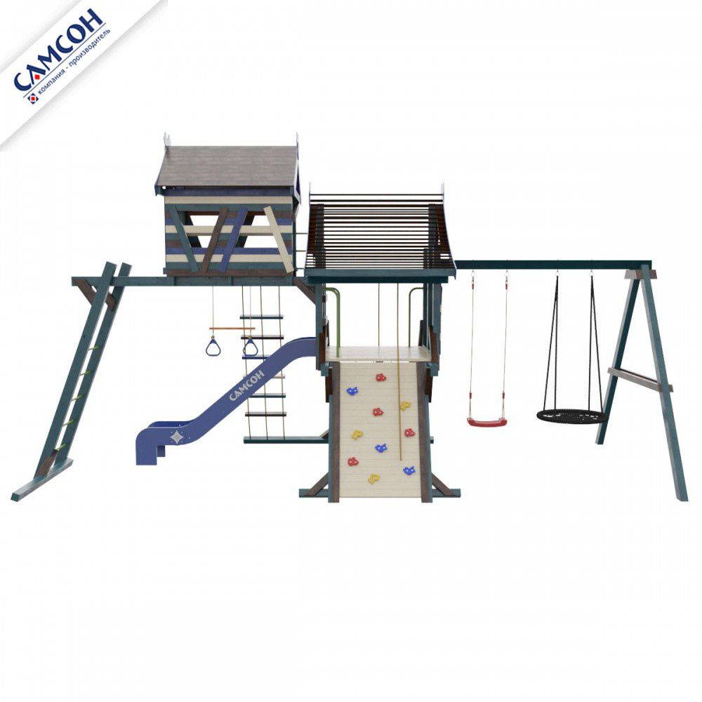 Детская деревянная игровая площадка Самсон Хижина Санторини