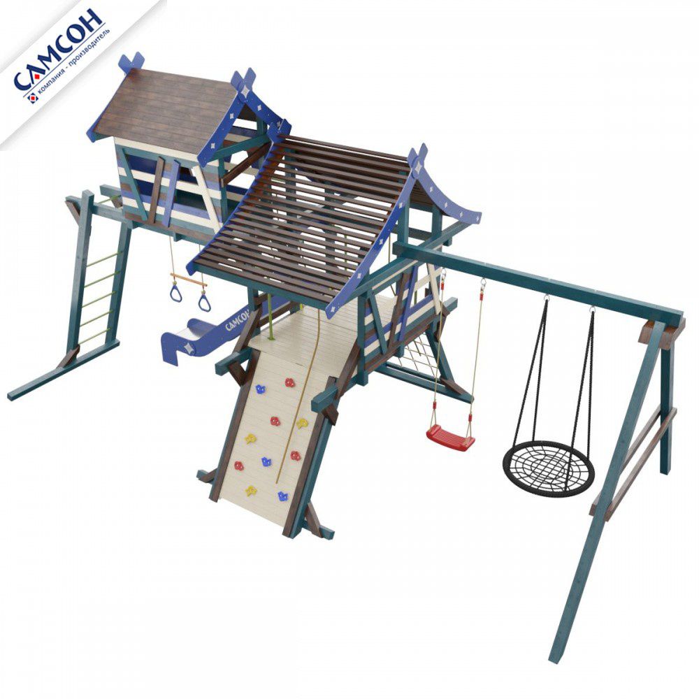 Детская деревянная игровая площадка Самсон Хижина Санторини
