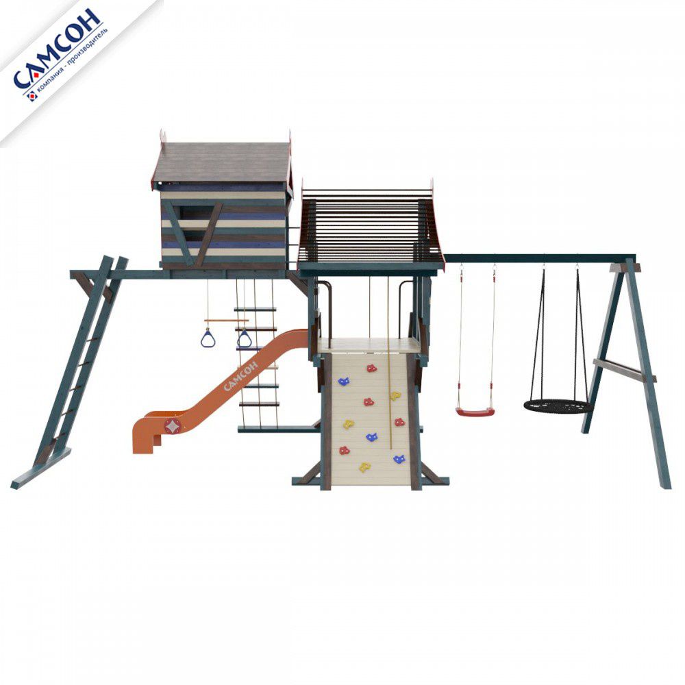 Детская деревянная игровая площадка Самсон Хижина Санторини