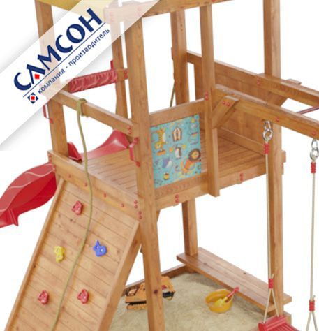Детская деревянная игровая площадка Самсон Мадагаскар