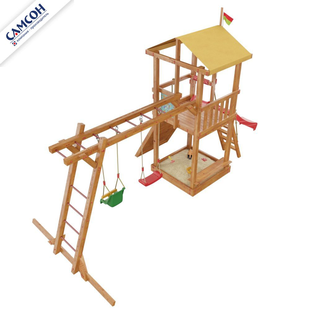 Детская деревянная игровая площадка Самсон Мадагаскар