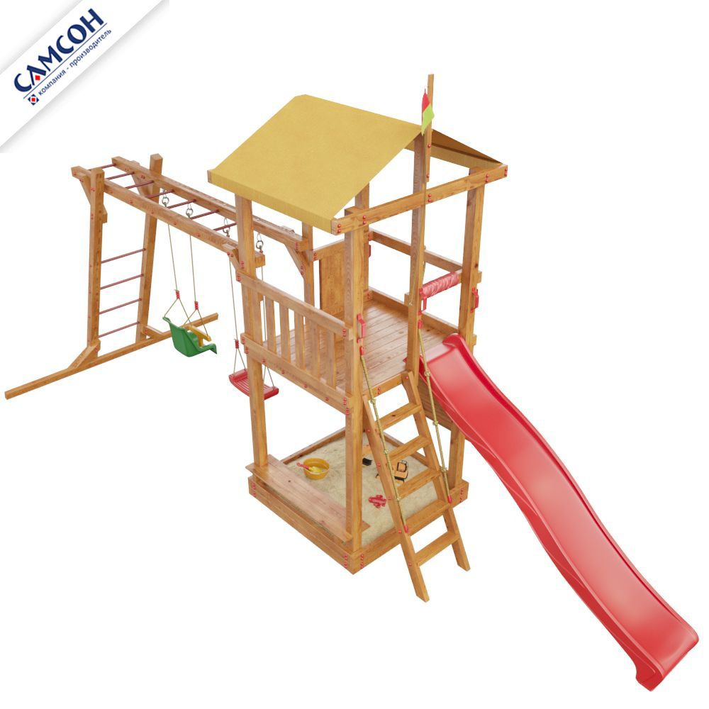 Детская деревянная игровая площадка Самсон Мадагаскар