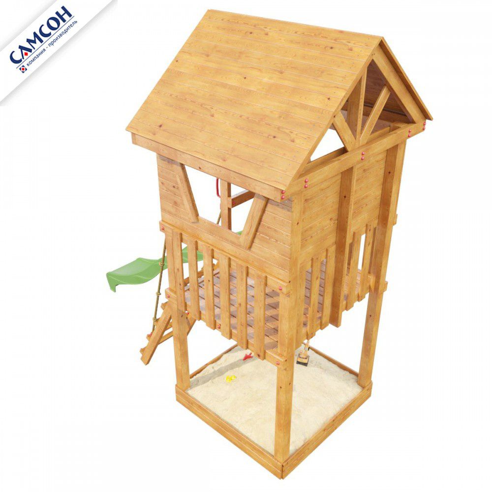 Детская деревянная игровая площадка Самсон Сибирика Башня