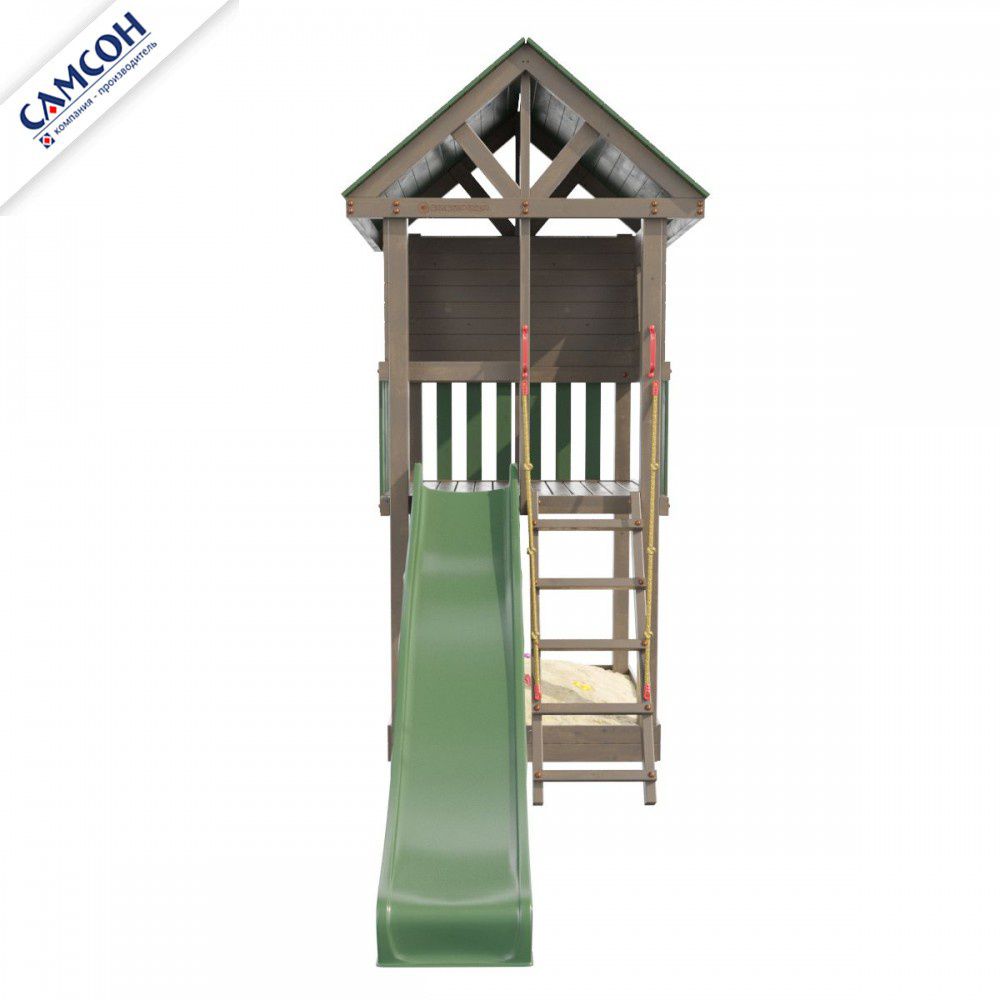 Детская деревянная игровая площадка Самсон Сибирика Башня (Umbra-Emerald)